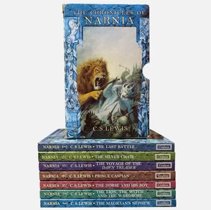 Chronicles of Narnia C.S. Lewis Book Set Vintage 7 Vols Fantasy Series Boxed - Picture 1 of 10