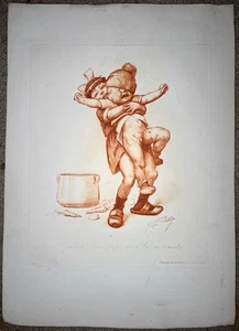 RAR: Georges Redon, "Badezeit" um 1923. Original Farbradierung - Bild 1 von 5