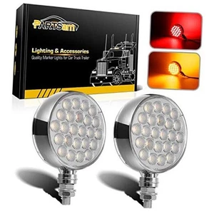 2 Stück doppelseitige runde LED Standleuchten Fender Stop Blinker Heck 4 Zoll - Bild 1 von 6