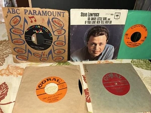 4x STEVE LAWRENCE 45: Fabulous,YOU DON'T KNOW,Go Away Little Girl Picture Sleeve - Picture 1 of 11
