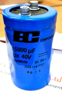 2222-114-17153 15000uf/40v BC COMPONENTES TORNILLO EN TIPO TAPÓN - Imagen 1 de 3