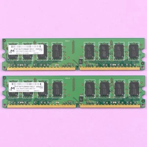 4GB DDR2 RAM (2x 2GB) Micron PC2-6400 800Mhz 2x2GB Desktop Memory - Picture 1 of 4