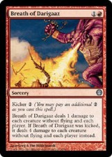 BREATH OF DARIGAAZ Knights vs Dragons MTG Magic the Gathering Cards DJMagic
