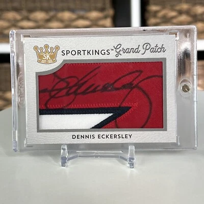 DENNIS ECKERSLEY AUTO JERSEY 1/1 SPORTSKINGS GRAND PATCH  BOSTON REDSOX HOF!🔥📈 - Image 1 of 2