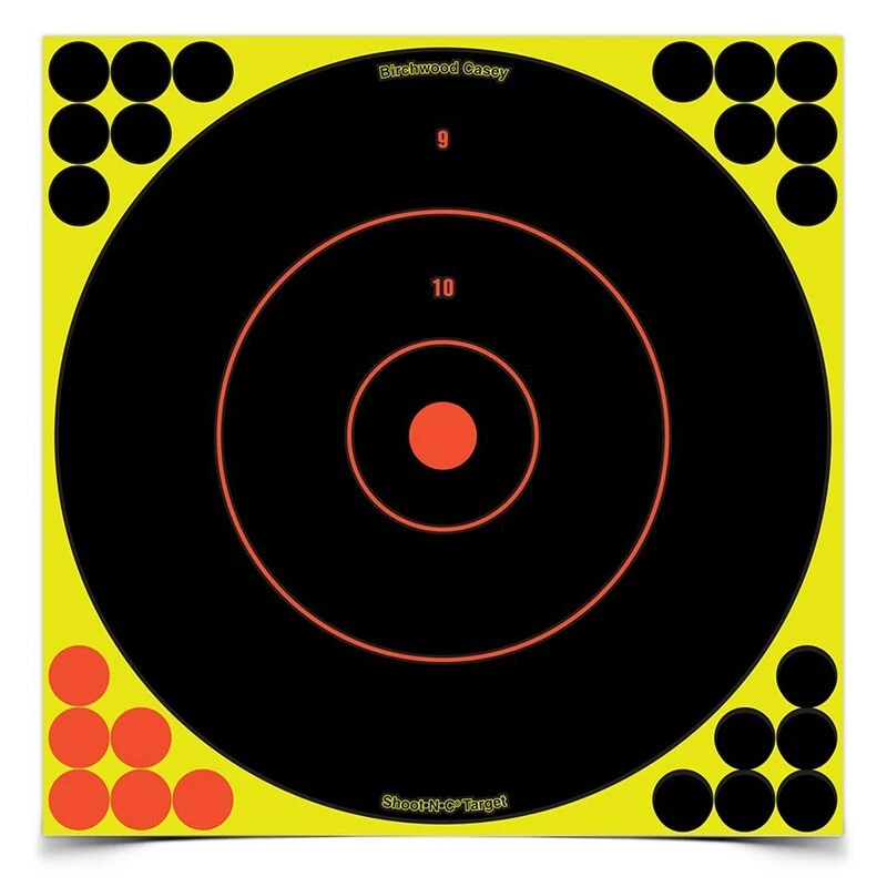 Birchwood Casey Shoot-n-c 12in Round Bullseye 12 Targets 288 Pasters 34022