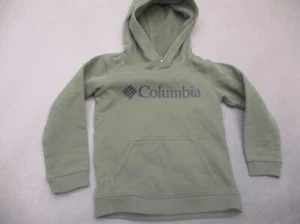 Columbia Size 4T Boys Olive Cotton Blend Pocket Fleece Lined Athletic Hoodie 153 - Picture 1 of 6