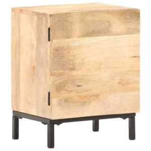 NNEVL Bedside Cabinet 40x30x51 cm Solid Mango Wood - Picture 1 of 11