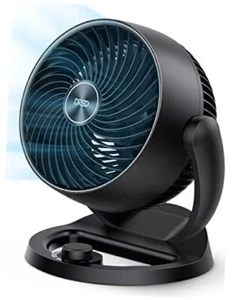 Fan for Bedroom, 12 Inches, 70ft Powerful Airflow, 28db Quiet Table Air Black - Picture 1 of 7