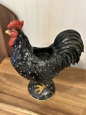 Rooster Candle Holder Farmhouse Home Decor Resin Painted Chicken Tea Light