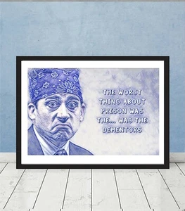 Framed The Office Prison Mike Dementors Michael Scott Dunder Mifflin Gift Art - Picture 1 of 1