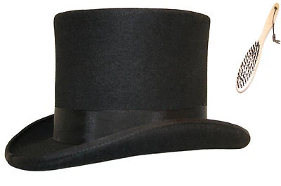 Quality Hand Made Top Hat 100% Wool Wedding Ascot Event Hat 14 Colours 5 Sizes