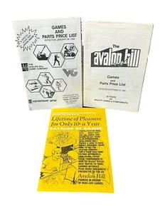 Avalon Hill Advertisement 1975 Catalog of Games & Parts Price List 1983 1985 - Picture 1 of 4