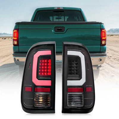 Ford 08-16 F250 F-250 F350 F450 F550 Super Duty Black LED Tail Lights Pair Set - Image 1 of 4