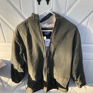 Walls Blizzard Pruf Hooded Worker Jacket Youth Green XL Full Zip Sherpa - Picture 1 of 9