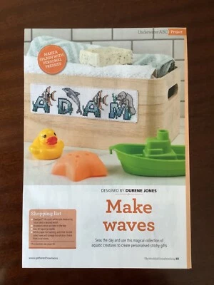 Sea / Fish / Underwater Themed Alphabet Cross Stitch Charts **from a magazine** - Image 1 of 4