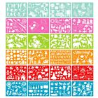 24 Pcs Graffit Painting Templates Christmas Themes Stencils for Children Drawing