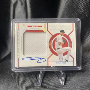 2022 Panini National Treasures Colossal Chris Sale Auto Jersey 2/3 RED SOX SSP - Picture 1 of 2