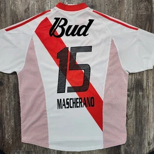 2003 Adidas River Plate Home Soccer Jersey Javier Mascherano Men L Argentina - Picture 1 of 9