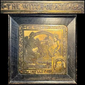 c1900 The Witch of Atlas Percy Shelley Poem Antique Brass Raised Relief Plaque - Picture 1 of 24