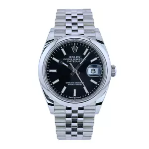 Rolex Oyster Datejust 36 Jubilee Schwarz Black Dial Herrenuhr Automatik 126200 - Bild 1 von 9