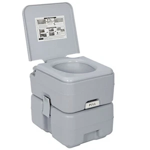 Inodoro portátil de 6,6 galones de 20 L para viaje camping exterior interior inodoro - Imagen 1 de 13