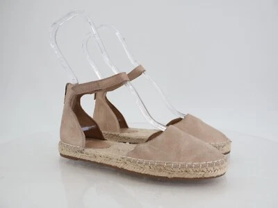 Eileen Fisher Womens Lala Espadrille Flat Size 6 Beige Leather Ankle Strap - Image 1 of 4