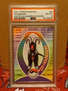 Autocollant Topps Pokemon PSA 8 Johto League Champions 2001 #229 Houndoom 24/37 TCG - Photo 1/2