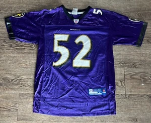 Reebok Mens Purple Baltimore Ravens Ray Lewis #52 NFL Jersey Size Large - Picture 1 of 6