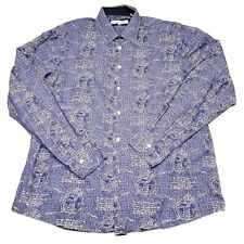 XL John Lennon Casual Button Up Shirt Mens "Imagine" All over Print 100% Cotton