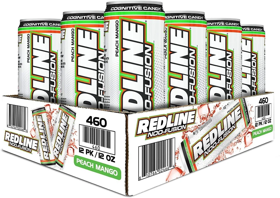 VPX Redline Noo-fusion 12 FL Oz (12-pack) Peach Mango