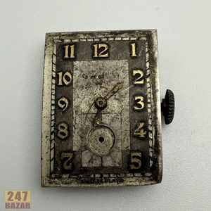 Gruen 400C Uhrwerk gute Unruh mit Zifferblatt wie besehen Teile oder Reparatur - Bild 1 von 3