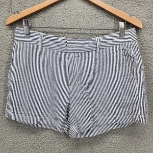 Cynthia Rowley Women's Size 6 Blue & White Striped Seersucker Casual Shorts - Picture 1 of 7