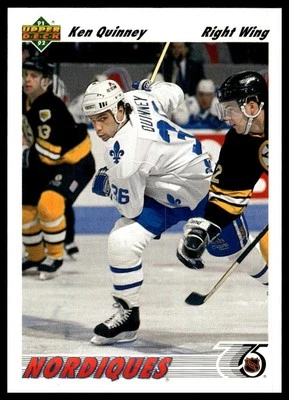 1991-92 Upper Deck #419 Ken Quinney - Image 1 of 2
