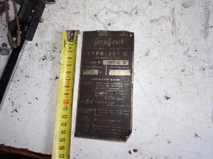Plaque de chassis 301 PEUGEOT 9425 - Picture 1 of 1