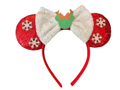 Tocado de vacaciones diadema tamaño infantil Navidad reno moño accesorio para el cabello Foto 1 de 4