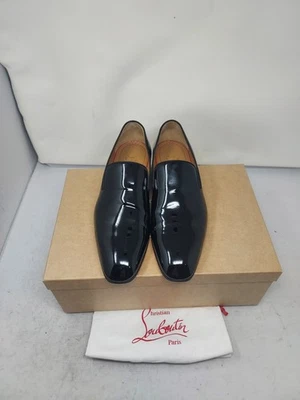 Christian Louboutin EU 43 US 10 MENS Dandelion Black Patent Loafer Shoe - Image 1 of 4
