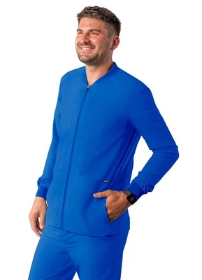 Adar Addition Scrubs For Men - Zippered Bomber Scrub Jacket - Image 1 of 4
