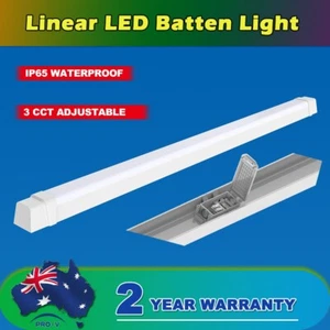 1.2m 40W /1.5m 60W Ceiling LED Lenear Batten Light IP65 3CCT Wire in middle - Picture 1 of 9