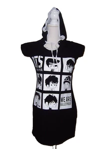 BTS We Are Bulletproof Bangtan Boys Girls Black Hoodie Dress Size Small - Picture 1 of 8