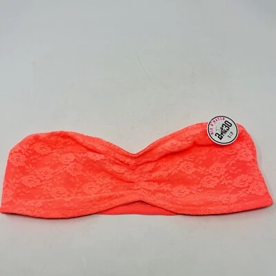 PINK Victorias Secret Womens Small Lightly Lined Lace Strapless Bandeau Bra 2516 - Image 1 of 4