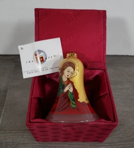 Escena de ángel de arte interior adorno de campana de vidrio de 3,5 pulgadas con caja - Imagen 1 de 14