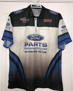 XL Bob Tasca Racing NHRA Pit Crew Shirt Drag Ford Parts Race Used All Over Print