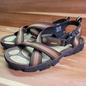 Keen Sandals Mens 12 Brown Anatomic Footbed Open Toe Strap Washable Strappy - Picture 1 of 12