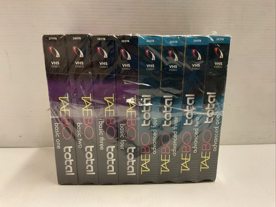 Tae Bo Billy Blanks VHS 8 Pack Set instructional Basic & Advanced New Sealed - Image 1 of 4