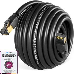 Patchkabel Cat8 CAT 8.1 Netzwerkkabel S/FTP Halogenfrei LSZH RJ45 LAN Kabel PIMF - Afbeelding 1 van 22