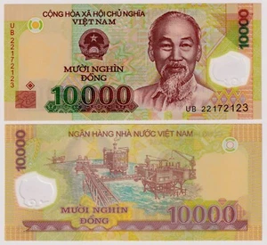 Vietnam 10,000 10000 Dong 2022 P-119 UNC Polymer Note - Ho Chi Minh / Oil Rigs - Picture 1 of 3