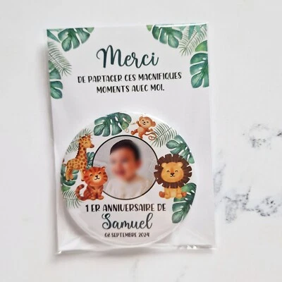 Джунгли вечеринки фото холодильник магнит день рождения пользу сувенир дикий один спасибо подарок - Изображение 1 из 4