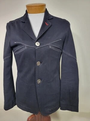 Marithe Francois Girbaud Womens Black White Trim Cotton Jacket Blazer Small - image 1 of 4