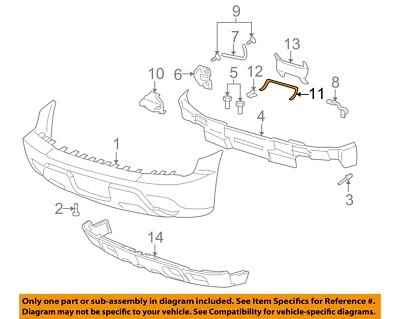 Componentes de parachoques GM OEM 02-06 Avalanche 1500 - soporte central 15074754 Foto 1 de 2