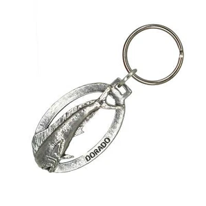 Dorado Keychain S005KC 2 Inch Mahi-Mahi Dolphin Fish Deep Sea Fishing Gift Metal - Picture 1 of 8